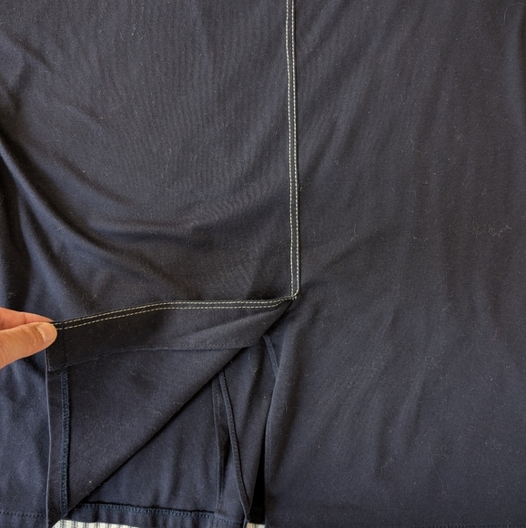 Tibi Navy Top With White Stitching sz L - Picture 9 of 9